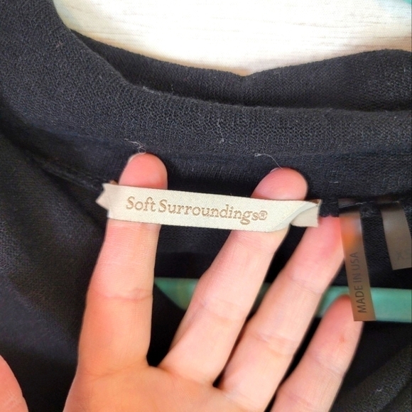 SOFT SURROUNDINGS BLACK COWL NECK SWEATER, SZ XS - Picture 5 of 10